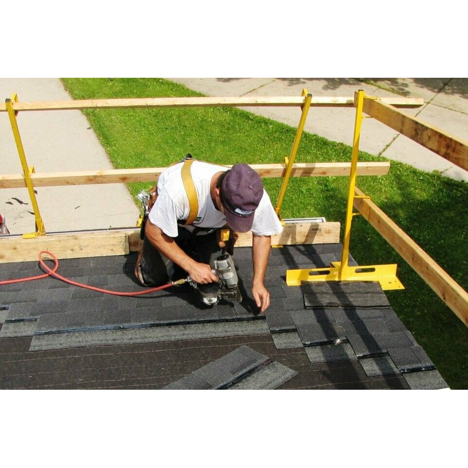 Steep Pitch Safety Guardrail - Bracket & Post