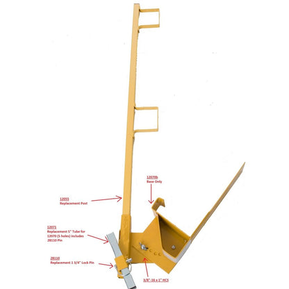 Steep Pitch Safety Guardrail - Bracket & Post