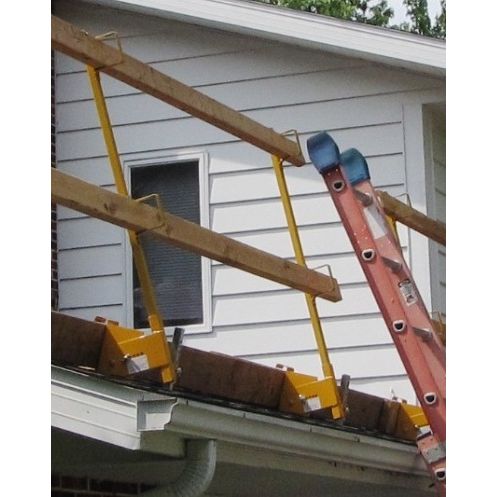 Steep Pitch Safety Guardrail - Bracket & Post