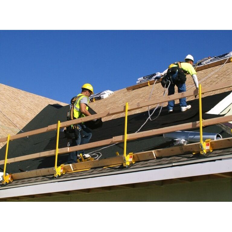 Steep Pitch Safety Guardrail - Bracket & Post